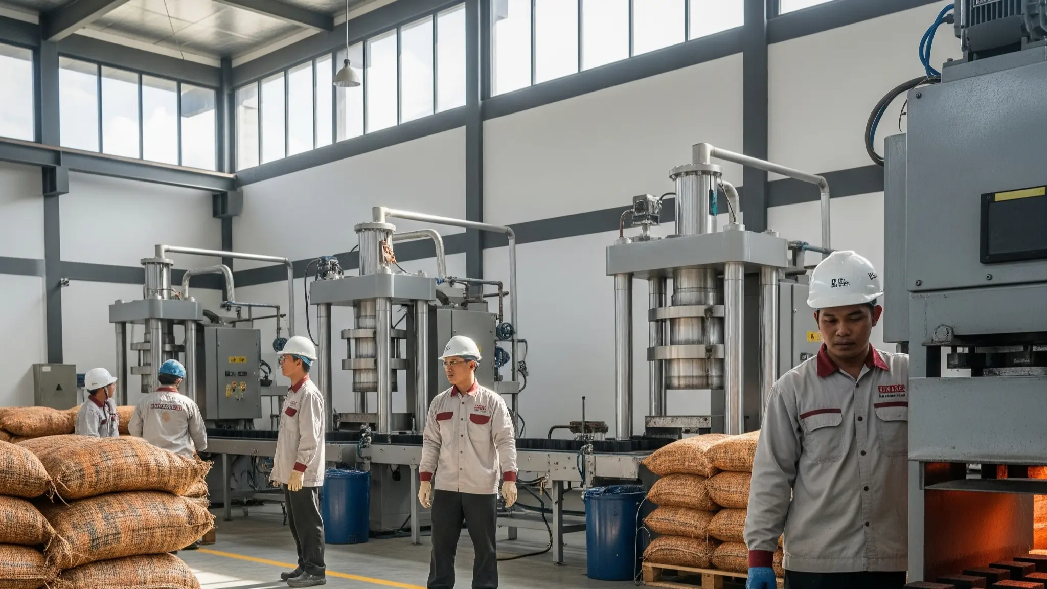 Ilustrasi Factory Briquette Indonesia - Abadi Charcoal